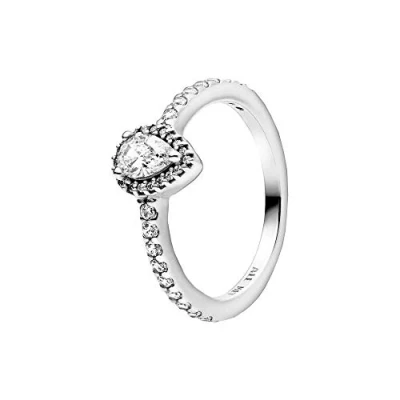 Abbildung von PANDORA Klassischer Tropfen Strahlenkranz Ring Silber Größe 56