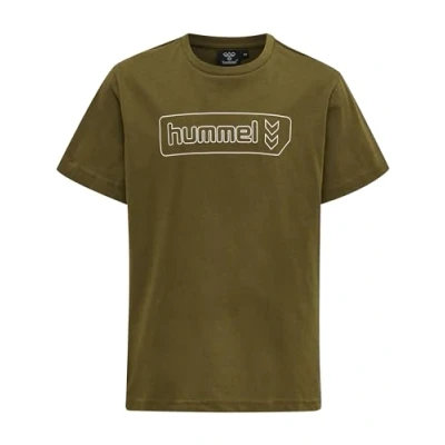 Abbildung von Hummel Hmltomb Tshirt print für Kinder, Größe: 104/110, Dark olive