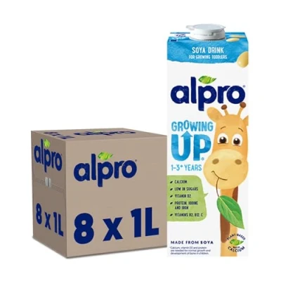 Abbildung von Alpro Kindersoyadrink 100 Prozent pflanzlich Von Natur aus laktosefrei und zuckerarm Proteinquelle mit Calcium Vitaminen 8 x 1 L