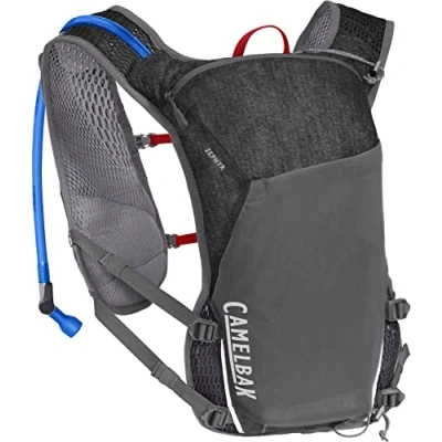 Abbildung von CAMELBAK Unisex Adult Damen Zephyr Trinkweste 12L mit 2L/64oz Trinkblase Laufweste, Heather Grey/Racing