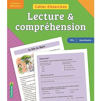 Abbildung von Cahier d&#039;exercices Lecture &amp; compréhension (CE2 3e primaire) (vert violet): Lecteurs débutants Vert violet