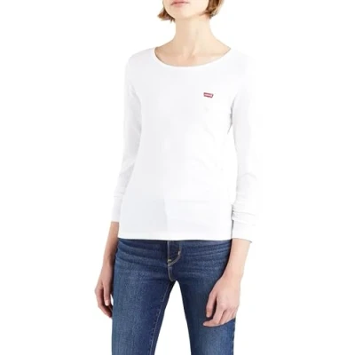 Abbildung von Levi&#039;s TEE 2 PACK Langarmshirt, Damen, Größe: Small, White/white