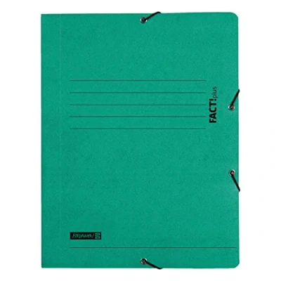 Abbildung von NEU Sammelmappe FACT!plus DIN A4, aus Karton, grün, mit Gummizug
