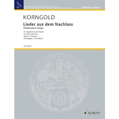 Abbildung von Lieder aus dem Nachlass: Erstausgabe. mittlere Singstimme und Klavier. mittel. (Edition Schott)