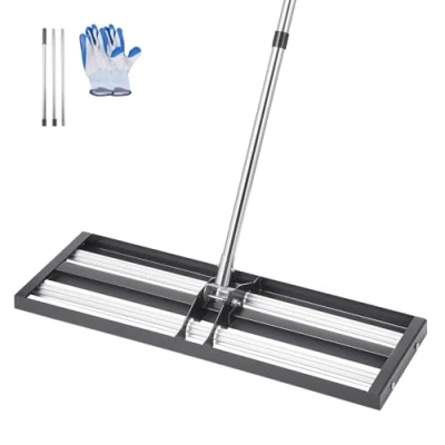 Abbildung von VEVOR Rasenrakel mit Stiel Nivellierrechen Levelingrake Rasenpflege 254x762 mm