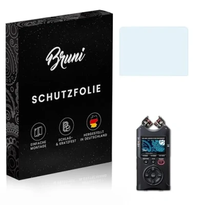 Abbildung von Bruni Schutzfolie kompatibel mit Tascam DR 40X Folie, glasklare Displayschutzfolie (2X)