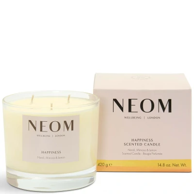 Abbildung von NEOM Happiness Scented 3 Wick Candle