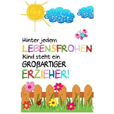 Abbildung von Hinter jedem lebensfrohen Kind steht ein großartiger Erzieher: Erzieher Notizbuch Kindergarten Abschiedsgeschenk für Erzieher, Tagesmütter oder ... cm ca. 120 Seiten Geschenk Erzieherin
