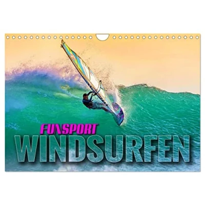 Abbildung von Funsport Windsurfen (Wandkalender 2025 DIN A4 quer), CALVENDO Monatskalender