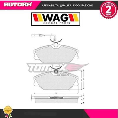 Abbildung von TOMEX brakes TX 10 76 Bremsbelagsatz Vorderachse inkl. Verschleißwarnkontakt RENAULT: MEGANE Scenic, Scénic 1, 1