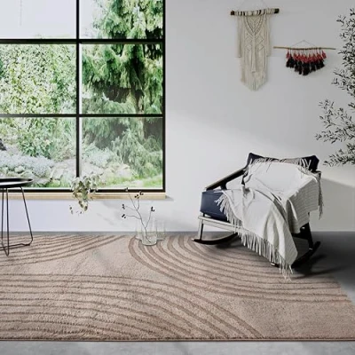 Abbildung von ELLE DECORATION Hochflor Teppich &quot;Pigment&quot;, rechteckig, Hochflor, Shaggy, flauschig, weich, Langflor, modern, Hoch Tief Effekt