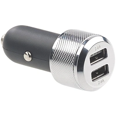 Abbildung von revolt USB Autoadapter: Kfz Ladegerät mit 2 Ports, für 12/24 Volt, 4,8 A, 24 Watt (Auto Adapter, Adapter Auto, Apple iPhone Ladekabel)