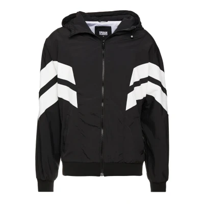 Abbildung von Urban Classics Crinkle Panel Track Jacket Leichte Jacke, Herren, Größe: XL, Black/white
