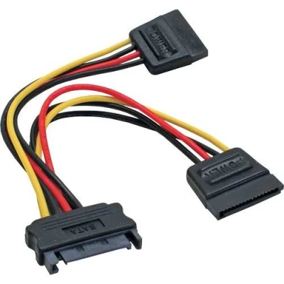Abbildung von 5er Set SATA Strom Y khbel, Buchse an 2X Stecker, 0,15m