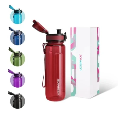 Abbildung von UZSPACE Trinkflasche 500ml / 750ml 950ml, Kinder Auslaufsicher, BPA frei &amp; Tritan Wasserflasche für fahrrad, fitness,Outdoor