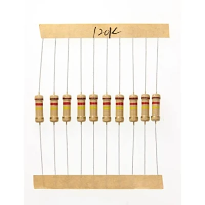 Abbildung von HUABAN 100 Stücke 1 Watts 1W 120K Ohm 5% Kohleschichtwiderstand