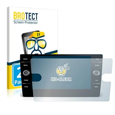 Abbildung von BROTECT (2 Stück Schutzfolie für Volkswagen T Roc United TSI 2020 Discover Media 8&quot; Displayschutz Folie Ultra Klar