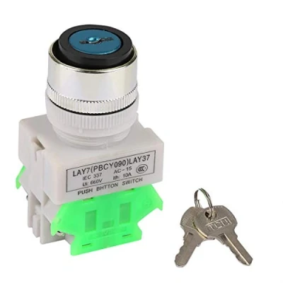 Abbildung von 220V Schlüsselschalter mit 3 Positionen, 22 mm LAY37 20Y/31 2 Schlüsseln