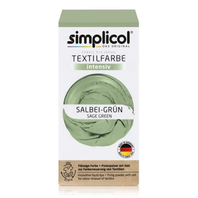 Abbildung von Simplicol Textilfarbe intensiv Salbei Grün Flüssigfarbe, Fixierer (1er