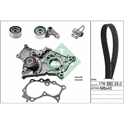 Abbildung von INA 530 0543 30 Wasserpumpe + Zahnriemensatz mit TOYOTA: RAV4 II SUV, Avensis Verso, I Kombi