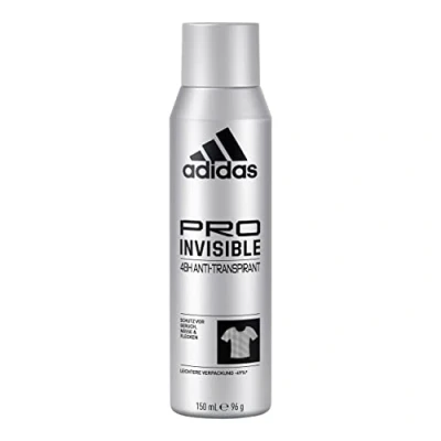 Abbildung von adidas Pro Invisible Anti Transpirant Deo Spray für ihn, 48 Stunden Trockenschutz und langanhaltende Frische, 150 ml
