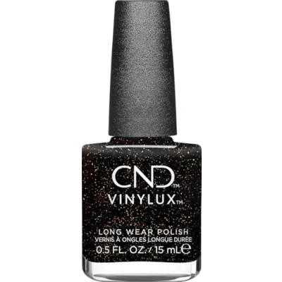 Abbildung von CND Nagellack Vinylux Opulent Onyx Nr. 483 schwarz glitzer kratzfest &amp; schnelltrocknend Queen Tessential collection Original