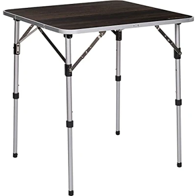 Abbildung von BERGER Livenza Campingtisch Klapptisch Höhenverstellbar Alu Klappbar Camping Tisch Gartentisch Falttisch Esstisch Balkon Garten Terrasse (Dunkel, 65 x cm)