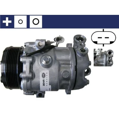 Abbildung von MAHLE ORIGINAL ACP 83 000S Kompressor SD6V12 12 PAG 46 R 134a mit Dichtring OPEL: Meriva A, Corsa C Schrägheck, D Schrägheck