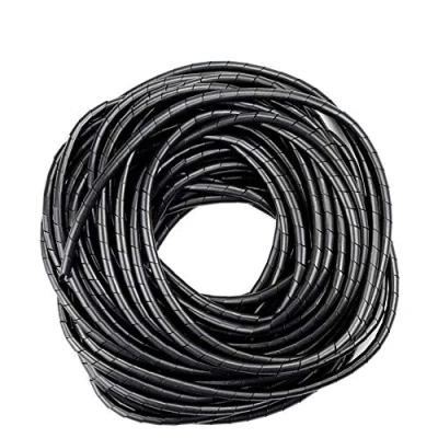 Abbildung von GTIWUNG Kabelschlauch Kabelspirale Spiralband Kabelschutz, Flexibler Spiralschlauch Kabelorganisation, Schwarz,25Mx4mm