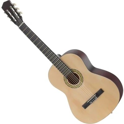 Abbildung von Classic Cantabile Acoustic Series AS 851 L Klassikgitarre 4/4 für Linkshänder (Jugendliche &amp; Erwachsene, Einsteiger, 6 Saiten, Konzertgitarre, Akustikgitarre) natur