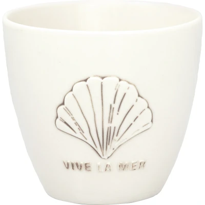 Abbildung von Greengate Vive la mer Latte Cup white 0,35l