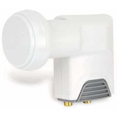 Abbildung von Goobay 67272 Universal Quad LNB Digitaler Satelliten Empfang 4 Teilnehmer direkt digitales Fernsehen UHD 8K F Buchse Wetterschutz SAT DVB S2 Weiß