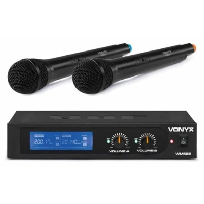 Abbildung von Vonyx WM522 kabelloses Mikrofon Set 2 Kanal VHF