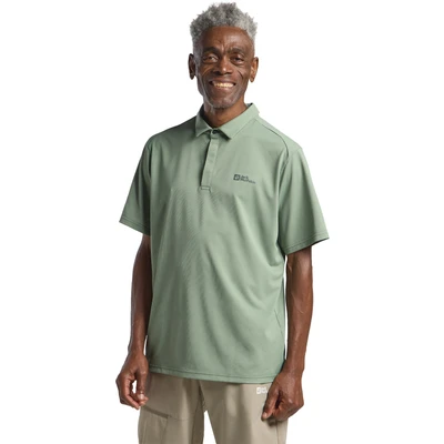 Abbildung von Jack Wolfskin Delgami Poloshirt, Herren, Größe: Large, Eucalyptus