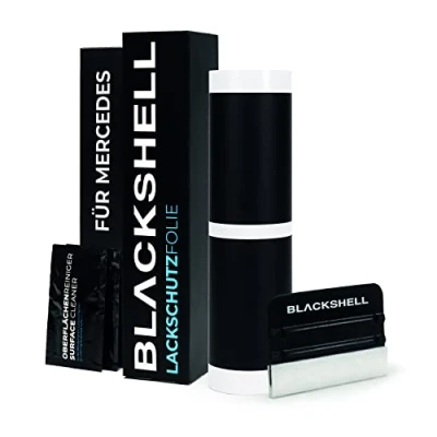Abbildung von Blackshell® Lackschutzfolie passend für Mercedes B Klasse Typ W245/T245 Bj. 2005 2012 Matt Schwarz passgenaue Einstiegsleistenschutz Folie inkl. Set Folierung