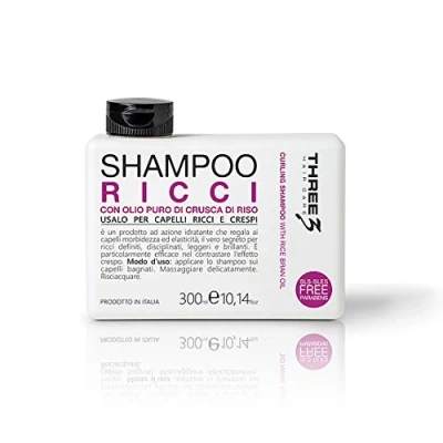Abbildung von Faipa Three 3 Shampoo für lockiges und krauses Haar Reis 300 ml