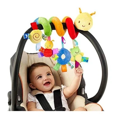 Abbildung von CaCaCook Spirale Spielzeug Kinderwagen Stoff zum Greifen und Fühlen Bett, Kinderwagen, Laufgitter anpassbar Babys Kleinkinder ab 0+ Monaten (28 * 25CM)