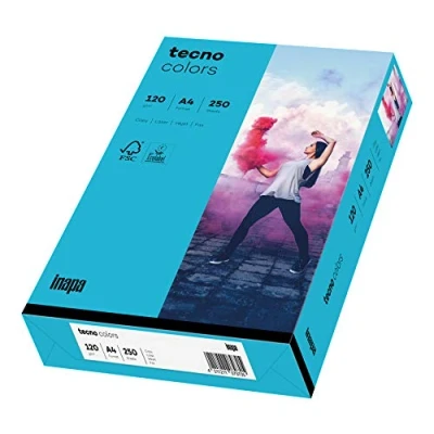 Abbildung von tecno Kopierpapier colors blau DIN A4 120 g/qm 250 Blatt