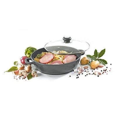 Abbildung von Krüger Servierpfanne &quot;Aluguss DELTA, 28 cm&quot;, Aluminiumguss, (1 tlg.), für Induktions Kochfelder geeignet