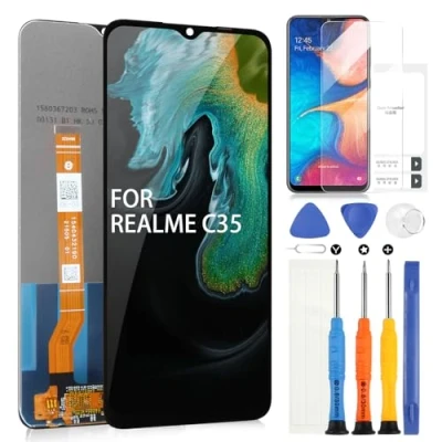 Abbildung von LCD Display für Oppo Realme C35 Bildschirm RMX3511 6,6 Zoll Digitizer Touchscreen Ersatz Assembly mit Werkzeugen