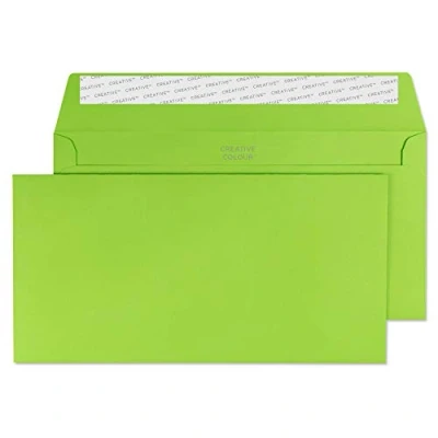 Abbildung von Blake Creative Colour 25207 Farbige Briefumschläge Haftklebung Limetten Grün DL+ 114 x 229 mm 120 g/m² 25 Stück