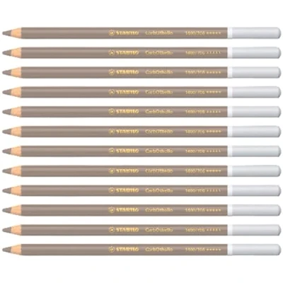 Abbildung von Pastellkreidestift STABILO CarbOthello 12er Pack warmgrau 4w