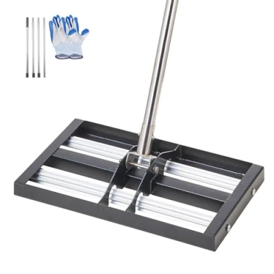 Abbildung von VEVOR Rasenrakel mit Rolle Nivellierrechen Levelingrake Rasenpflege 254x431mm