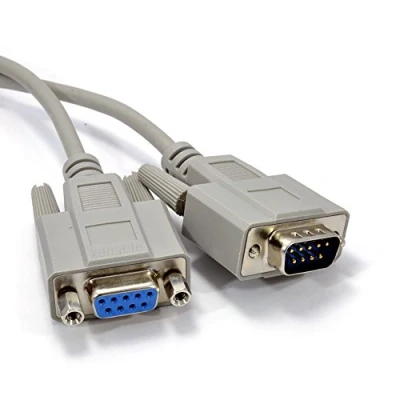 Abbildung von Seriell RS232 Verlängerung Kabel DB9M Zum F 9 Polig Männlich Weiblich 3 m Beige [3 Meter/3m]