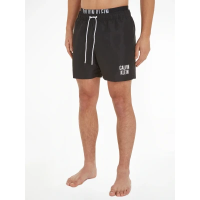 Abbildung von Calvin Klein Swimwear Medium Double Badeshorts, Herren, Größe: Small, Black