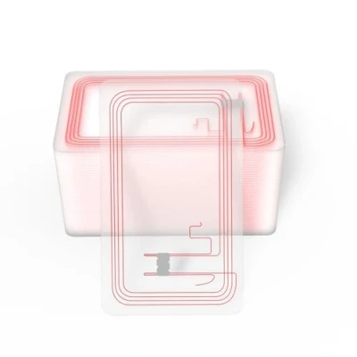 Abbildung von 50PCS NFC Tags NTAG215 Transparente Karten, Programmierbare 215 Tag Karten Rewritable CR80, 504 Bytes Speicher kompatibel mit TagMo und Amiibo