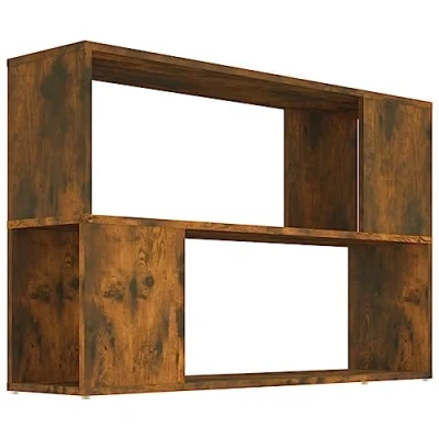 Abbildung von vidaXL Bücherregal, Bücherschrank mit viel Stauraum, Büroregal für Wohnzimmer Büro, Standregal Aktenregal Regal, Räuchereiche Holzwerkstoff