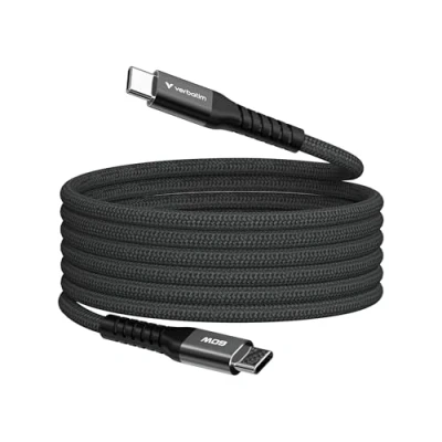 Abbildung von VERBATIM Sync &amp; Charge USB C zu 60W Magnetkabel 120 cm schwarz