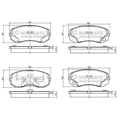 Abbildung von Bremsbelagsatz, Scheibenbremse NIPPARTS N3605055