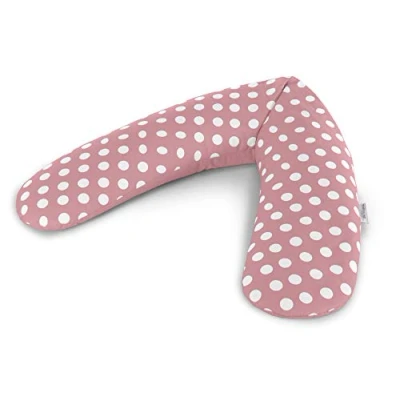 Abbildung von Theraline Ersatzbezug für Das Original Schwangerschaftskissen &amp; Stillkissen, Stillkissen Bezug 190 cm, aus 100% Baumwolle, Farbe: Indie Dots Antikrosa